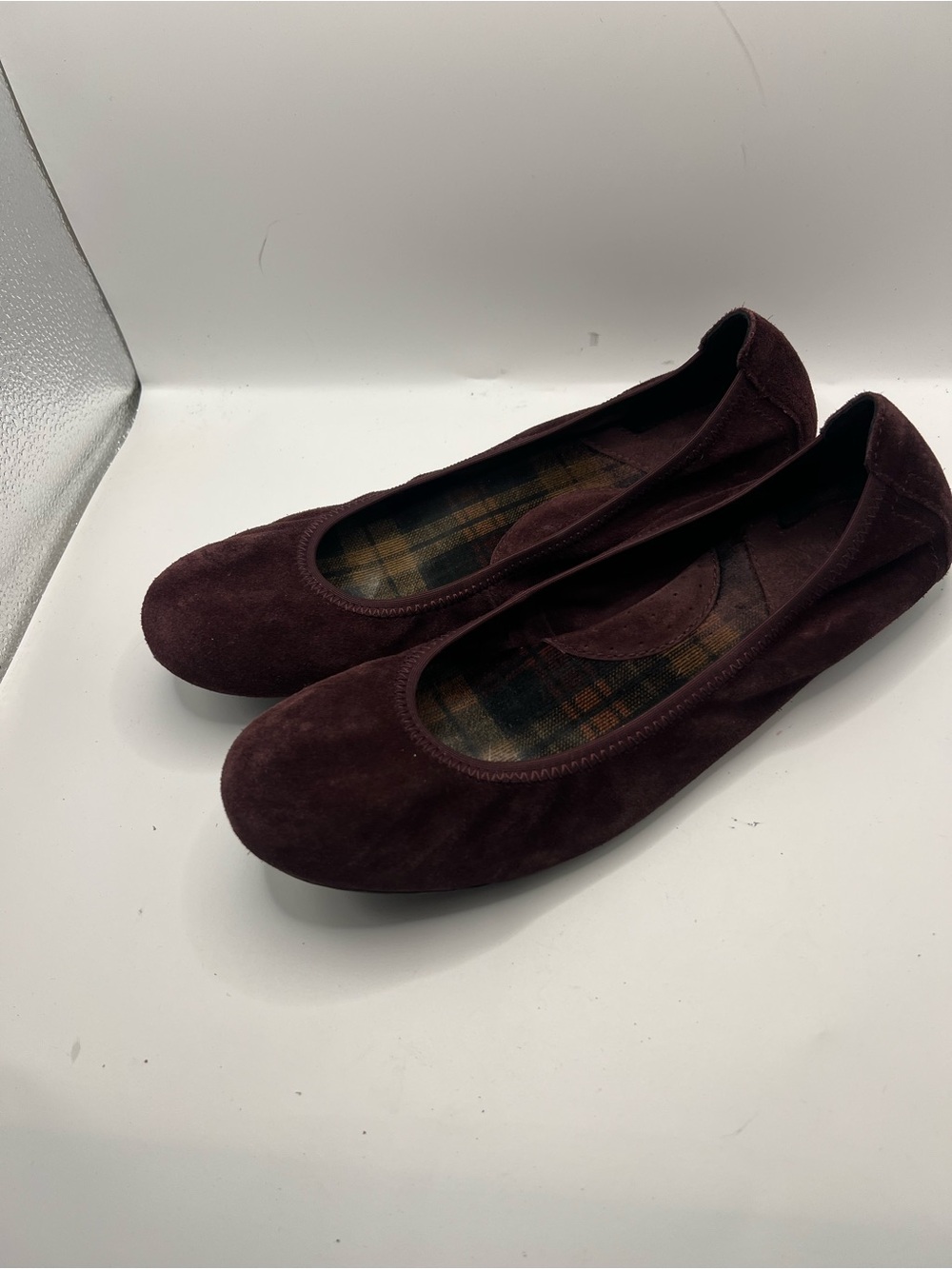 Born Burgundy Suede Ballet Flats - Picture 4 of 9